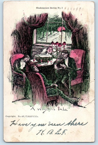1906 men drunk winter tale - winter,